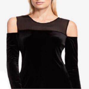 Vince Camuto Black Cold Shoulder Blouse